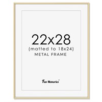 *22x28 Picture Frame Gold, Aluminum