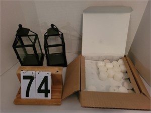 2 Candle Lantern's ~ Partial Box Votive Candles