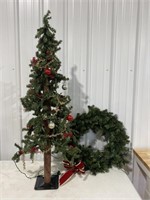Christmas tree & wreath