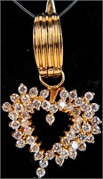 Jewelry 14kt Gold 2ct Diamond Heart Pendant