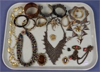 Brass Chatelaine, Bracelets & Necklace