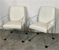 PAIR LUCITE CHAIRS