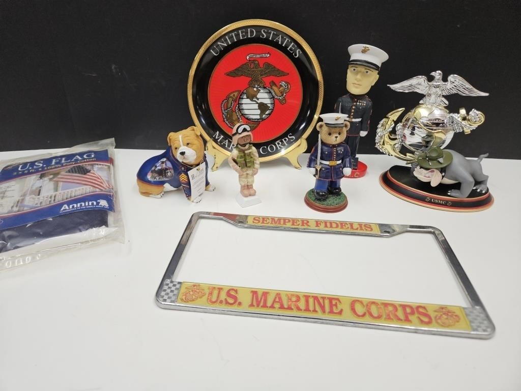 USMC Lot Bobble Heads , License Plate
