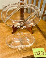 Vintage Fostoria Divided Dishes w/handles