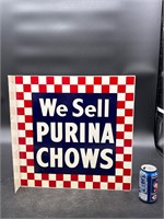 RARE ORIGINAL WE SELL PURINA CHOWS FLANGE SIGN