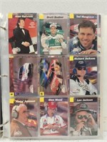 Vintage Nascar Sports Cards in Binder