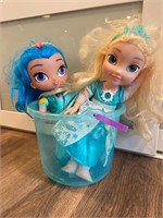 Princess dolls with bucket