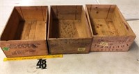 3 Chateau wooden boxes