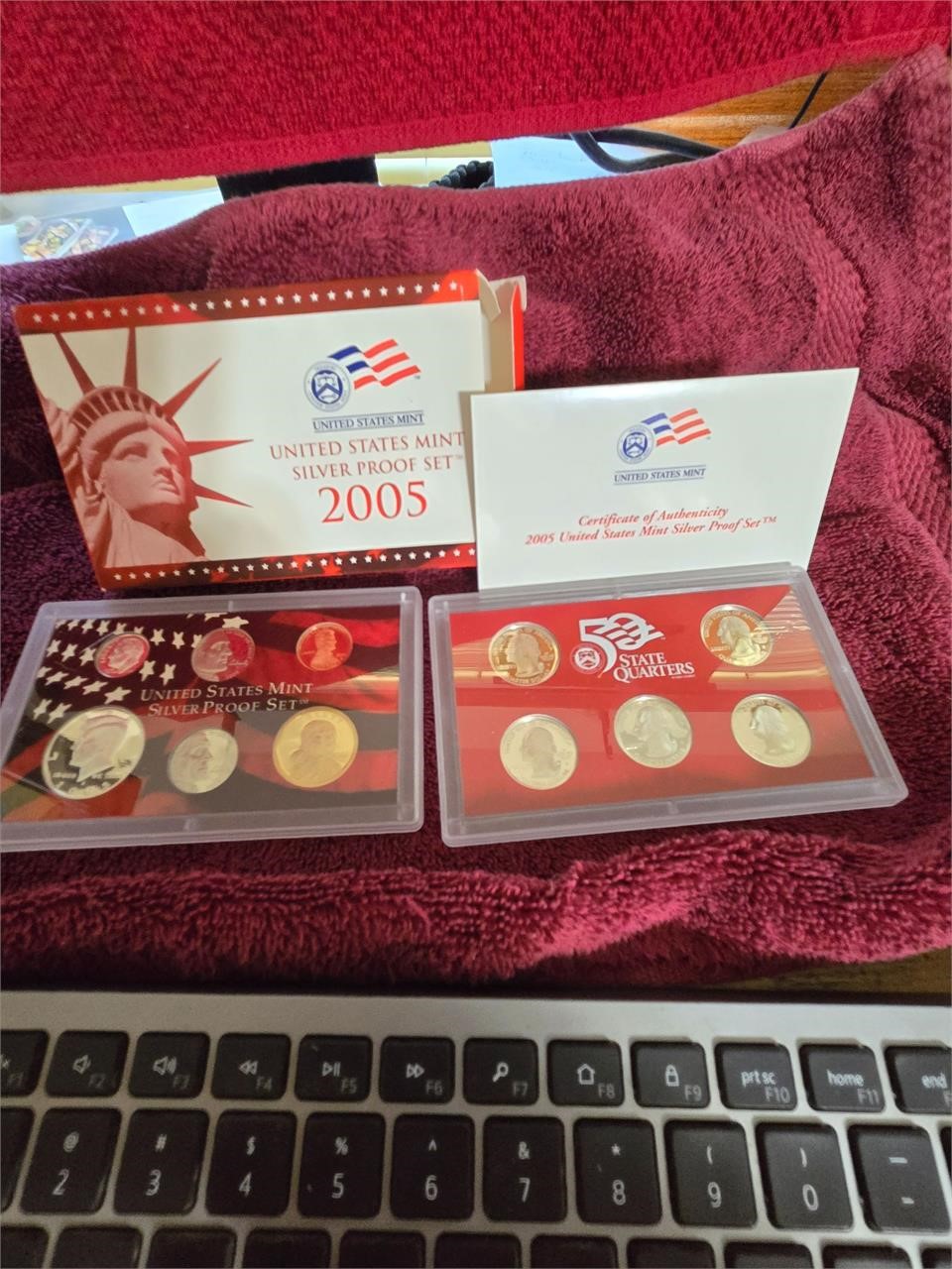 2005 US Mint Silver Proof Set 50 State Quarters