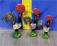 Handpainted Chicken Figurines