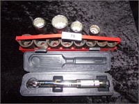 1/4" Torque Wrench + 1/2 Inch Sockets