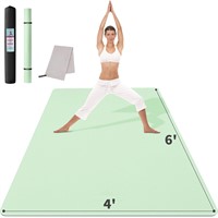 CAMBIVO Large Yoga Mat (6'x 4'), Extra Wide Worko