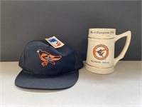 Baltimore Orioles Hat & Championship Mug