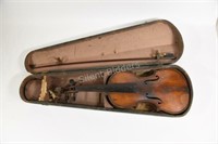 1800's Violin in Carved Wooden Case