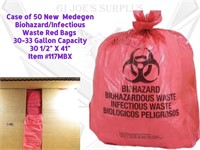 50 NEW Medegen Biohazard Infectious Waste 30 Gal