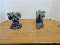 A5- HEAVY PALM TREE AND MONKEY BOOK ENDS