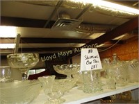 Contents of Shelf Glass & Crystal Service / Decor