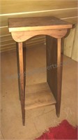 Wooden Plant Stand Stamped “Plain Country” on the