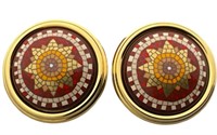 Hermes Mosaic Designer Earrings