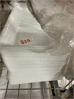 White plastic trays