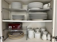 Contents of Kitchen Cabinet- Plates, Cups++