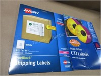 Avery labels - CD and shipping