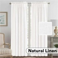 52W x 108L  Rich Linen Curtains Semi-Sheer  2 Pack