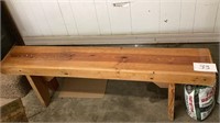 Nice custom built bench, 62 x 11 x 20” tall, also