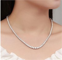 KNOBSPIN Moissanite Tennis Necklace