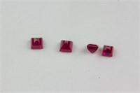 3.85ct Genuine Princess Cut Ruby Gemstones RV $400