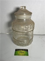Glass Fruit Design Jar