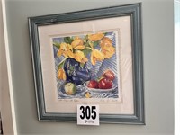 Framed Signed Watercolor(Kitchen)
