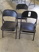 3 Fold up Metal Chairs