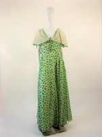 Ladies 1970s Floral Maxi Dress