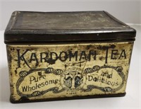 "Kardomah" Tea Tin, 3 1/2"T x 6"W x 4 1/2"D