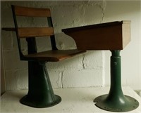 Vtg School Desk & Chair