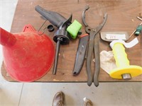 FUNNEL, KNIFE, CHISEL, FILTER WRENCH