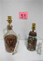 Re-purposed Jar & Bottle Lamps