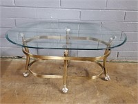 Glass Top End Table 16in X 36in