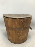 Antique Wooden Firkin/Sugar Barrel with Lid