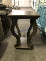 SQUARE WOOD ACCENT TABLE, 14 X 14 X 23" TALL