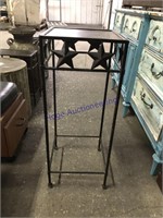 SQUARE METAL ACCENT TABLE, 12 X 12 X 30" TALL