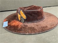 Antique Velour Wide Brimmed Hat