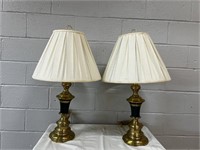(2) Brass Table Lamps