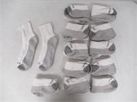 12Pk Dickies Men's Socks,White/Grey