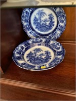 Antique Blue and White Plates Lot