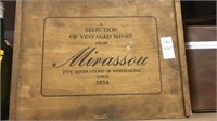 Vintage Wines from Mirassou wood box