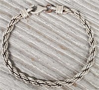 Sterling Silver Rope Bracelet