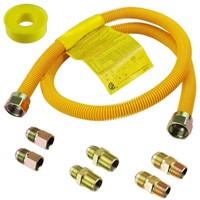 Hosile 48" Flexible Gas Line Kit for Dryer, Stove