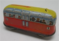 3"L WEST GERMANY TIN FRICTION BUS NICE.